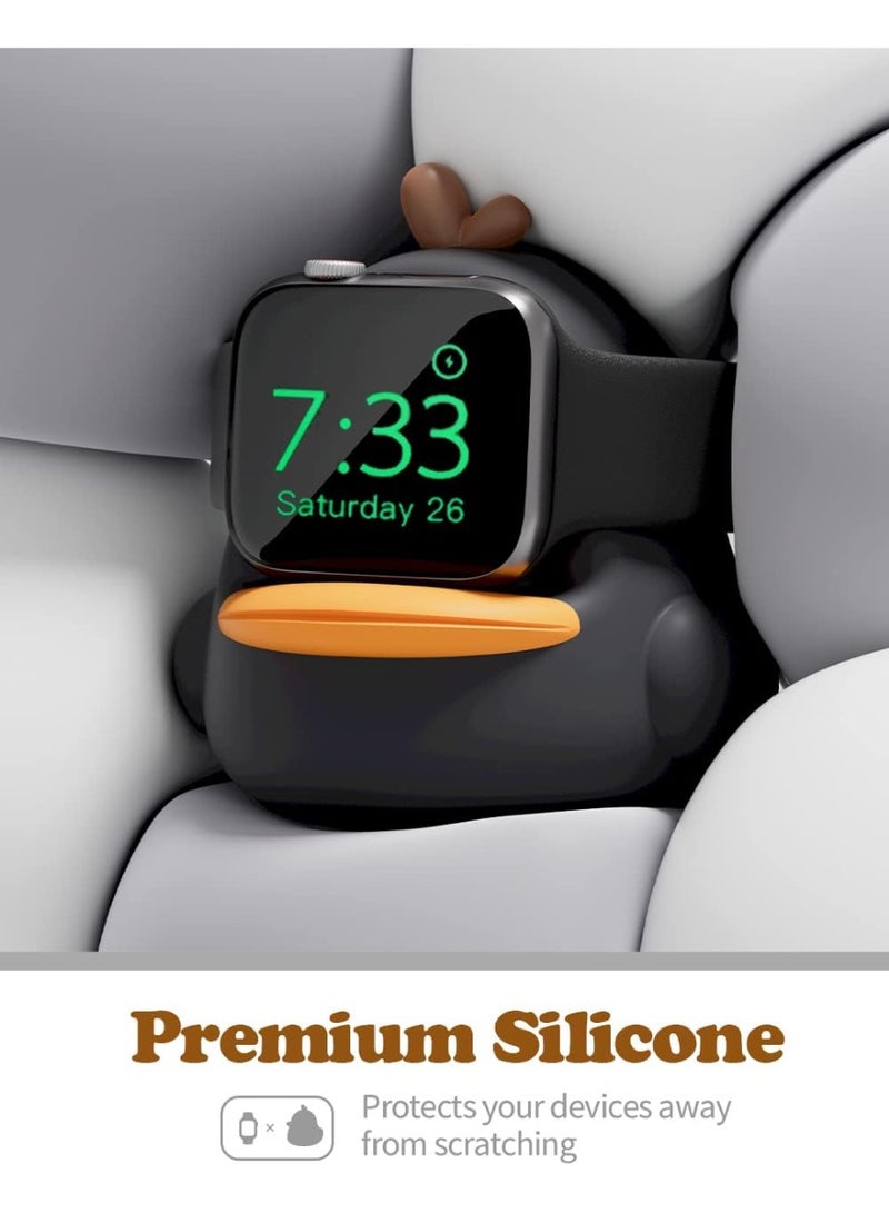 حامل شاحن متوافق مع سيريز Apple Watch بحجمات 49/46/45/44/42/41/40/38 مم و iWatch Ultra2/Ultra/ - Image 2